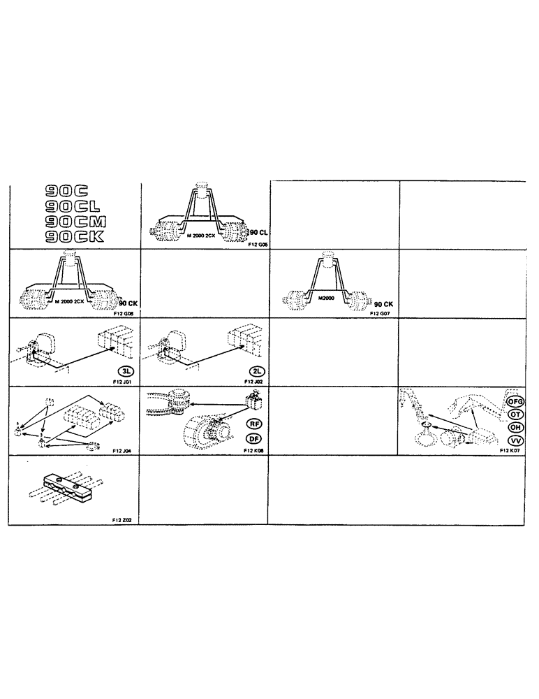 Схема запчастей Case 90CL - (001K) - PICTORIAL (00) - PICTORIAL INDEX