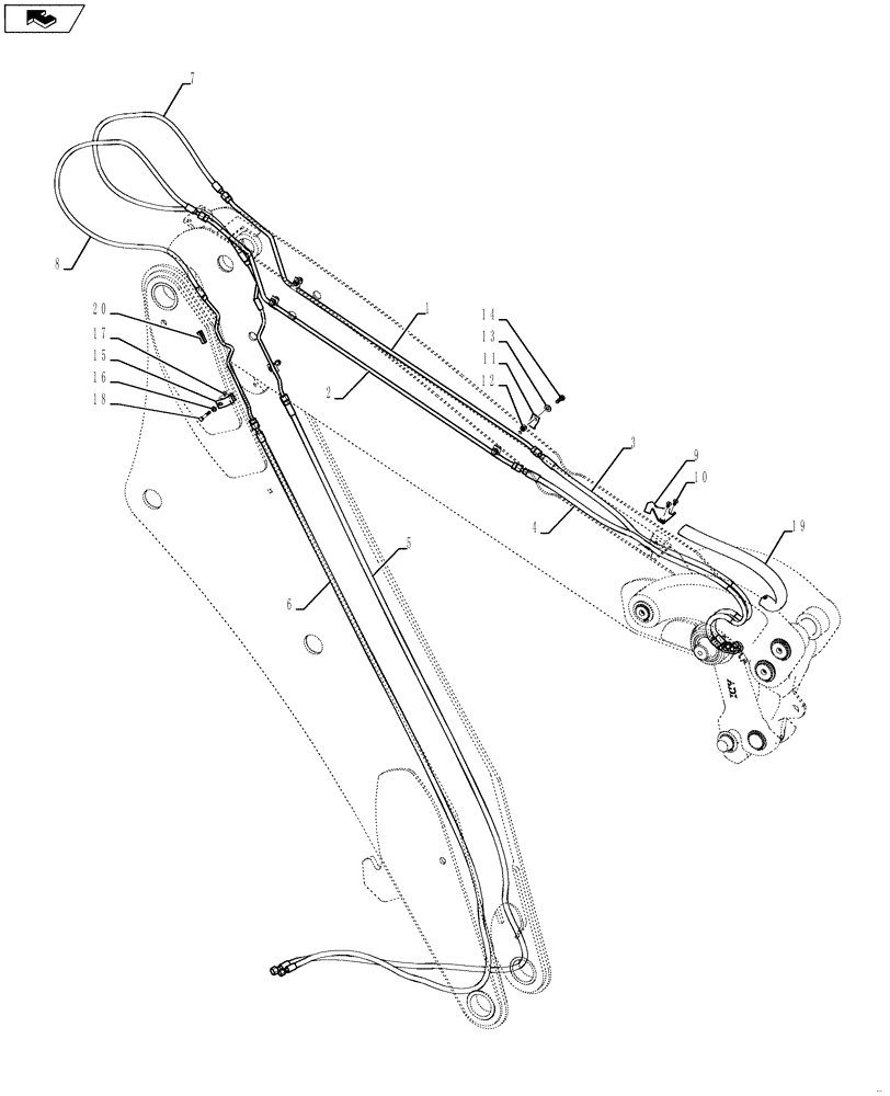 Схема запчастей Case 590SN - (35.726.14) - HYDRAULICS - COUPLER, BACKHOE BUCKET (EXTENDABLE DIPPER)(590SN) (35) - HYDRAULIC SYSTEMS