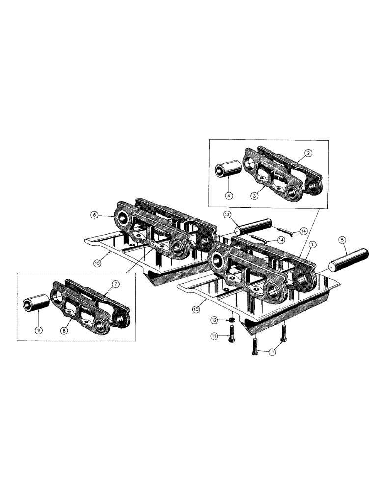 Схема запчастей Case 256 - (054) - TRACK CHAIN INSTALLATION (04) - UNDERCARRIAGE
