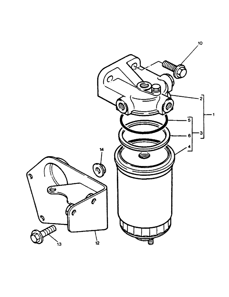 Схема запчастей Case 221B - (3-12) - FUEL FILTER, 121B (DAH1215912-) / 221B (DAH2215913-) (03) - FUEL SYSTEM