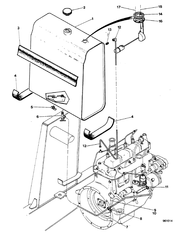 Схема запчастей Case 580G - (048) - FUEL TANK AND FUEL LINES (03) - FUEL SYSTEM