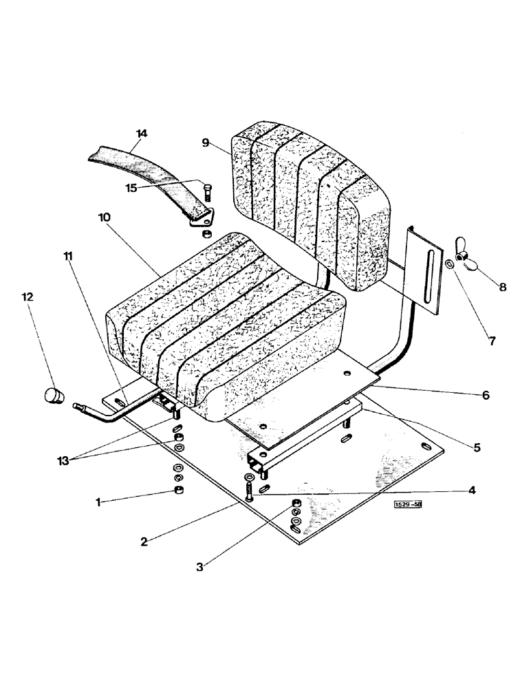 Схема запчастей Case 1529 - (122) - SEAT 