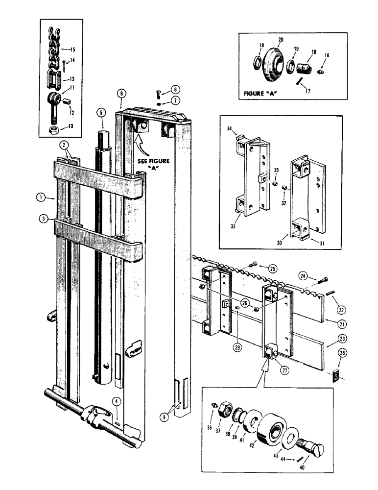 Схема запчастей Case 530 - (10) - MAST AND RELATED PARTS, STANDARD 14 FOOT 3 INCH MAST (83) - TELESCOPIC SINGLE ARM