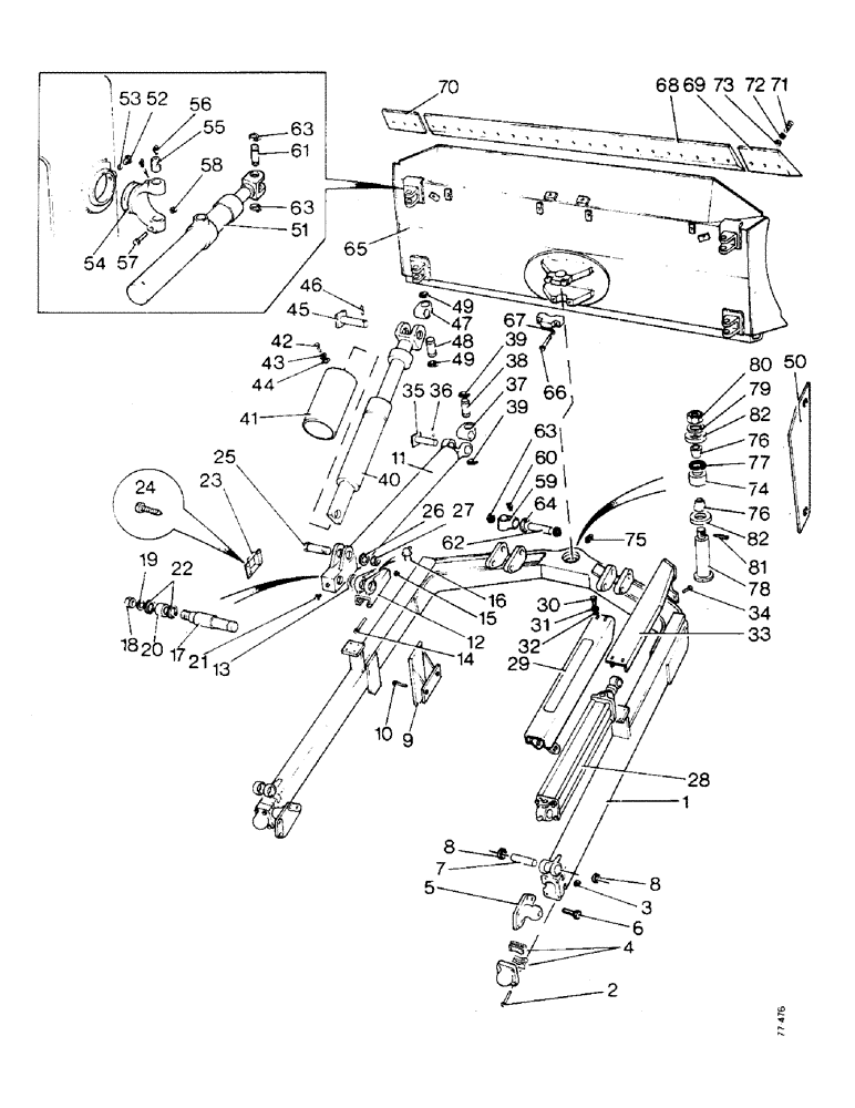 Схема запчастей Case 850 - (H01-1) - ANGLE-TILT PITCH DOZER - MECHANICAL PARTS (05) - UPPERSTRUCTURE CHASSIS