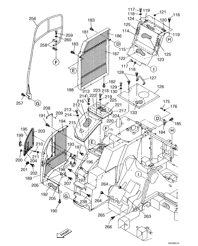 Схема запчастей Case CX225SR - (09-07) - ACCESS DOOR - INSULATION (09) - CHASSIS