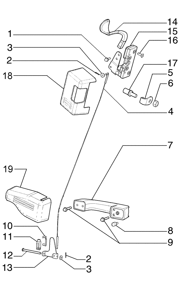 Схема запчастей Case 885B - (09-41[01]) - CAB, LOCK DOOR (09) - CHASSIS/ATTACHMENTS