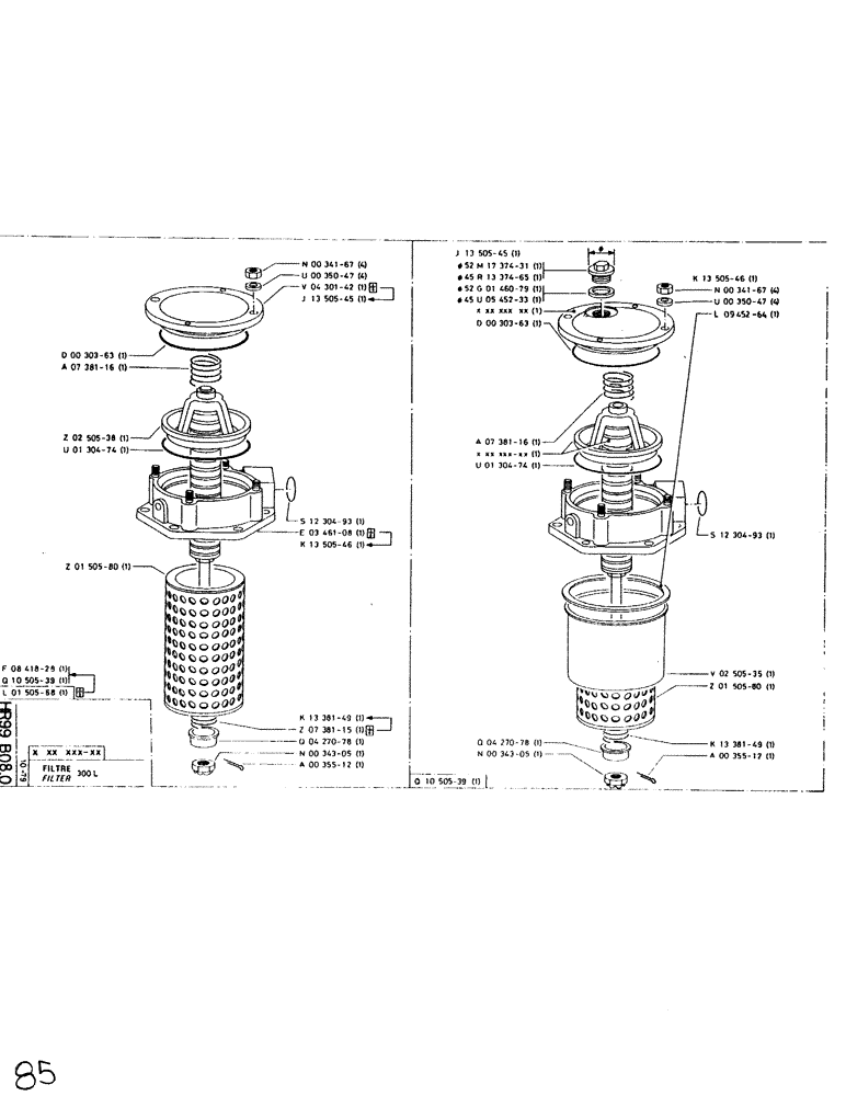 Схема запчастей Case SC150K - (085) - FILTER 