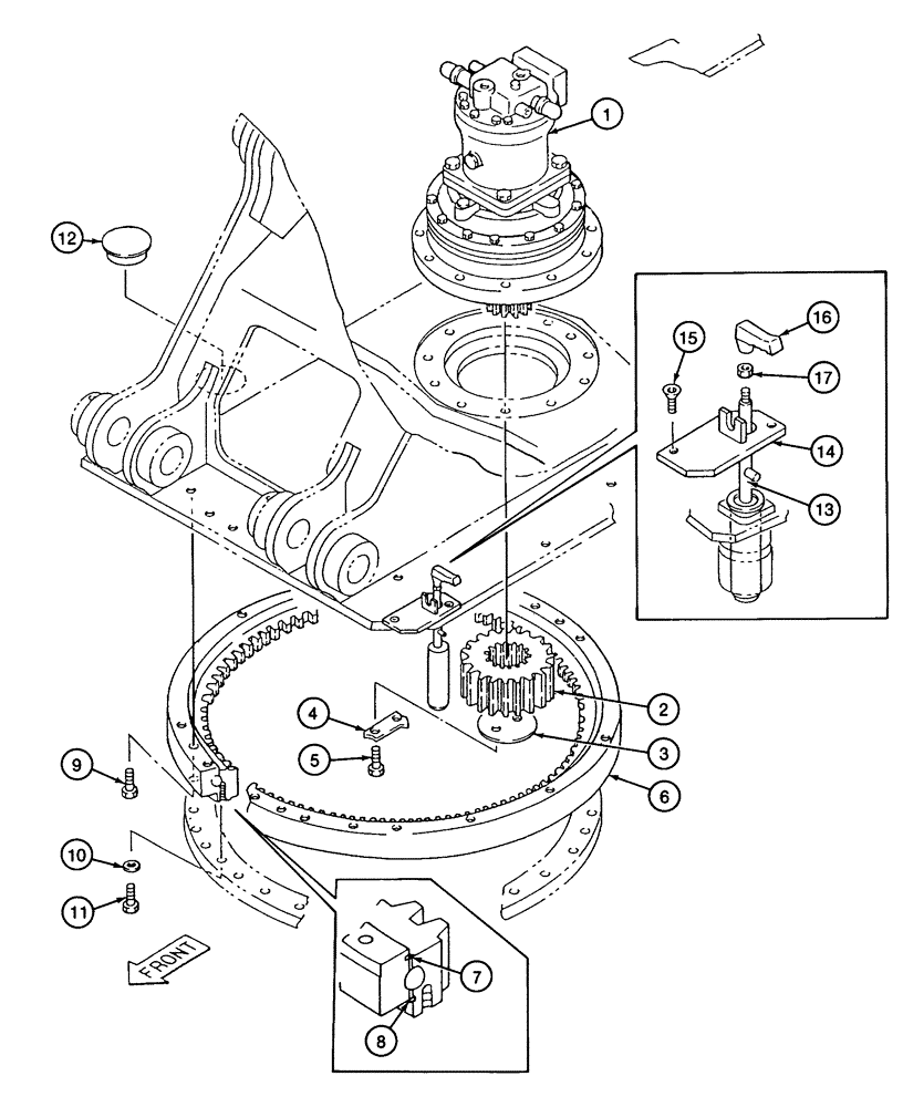 Схема запчастей Case 9040 - (9-02) - TURNTABLE BEARING (09) - CHASSIS