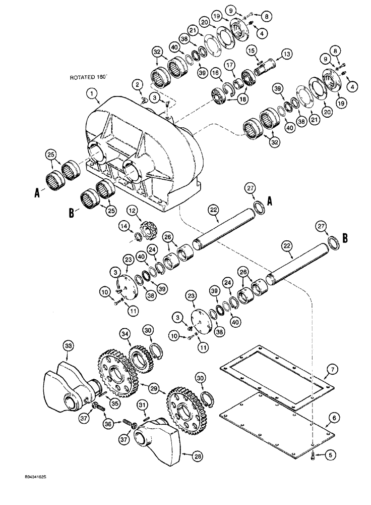 Схема запчастей Case 760 - (09-135A) - PLOW GEARBOX ASSEMBLY - H674911, PLOWS WITH OPEN LIFT CRADLE (89) - TOOLS