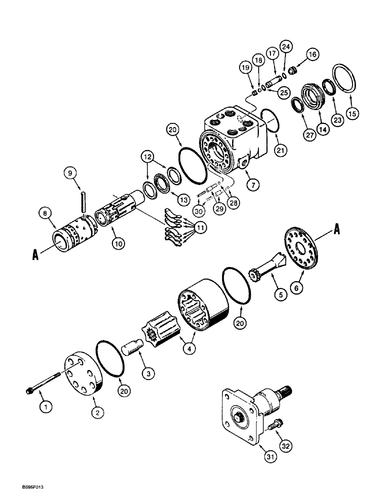 Схема запчастей Case 721B - (5-05C) - STEERING CONTROL VALVE ASSEMBLY - 135604A1 (05) - STEERING