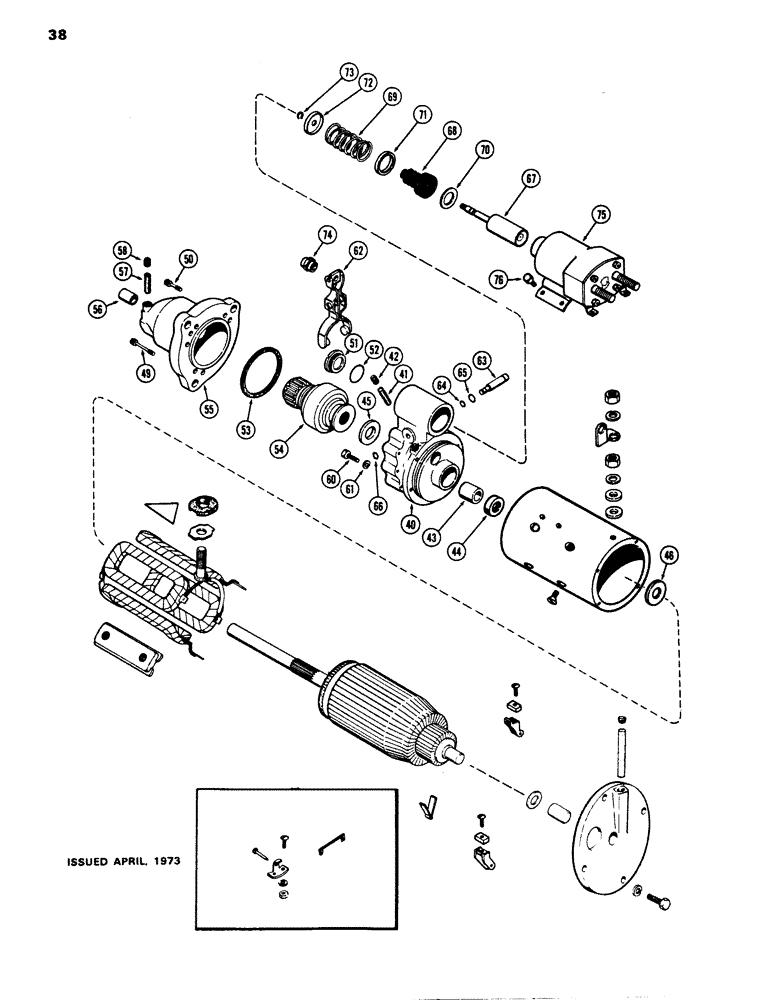 Схема запчастей Case W14 - (038) - R26136 STARTER, (336B) DIESEL ENGINE (04) - ELECTRICAL SYSTEMS