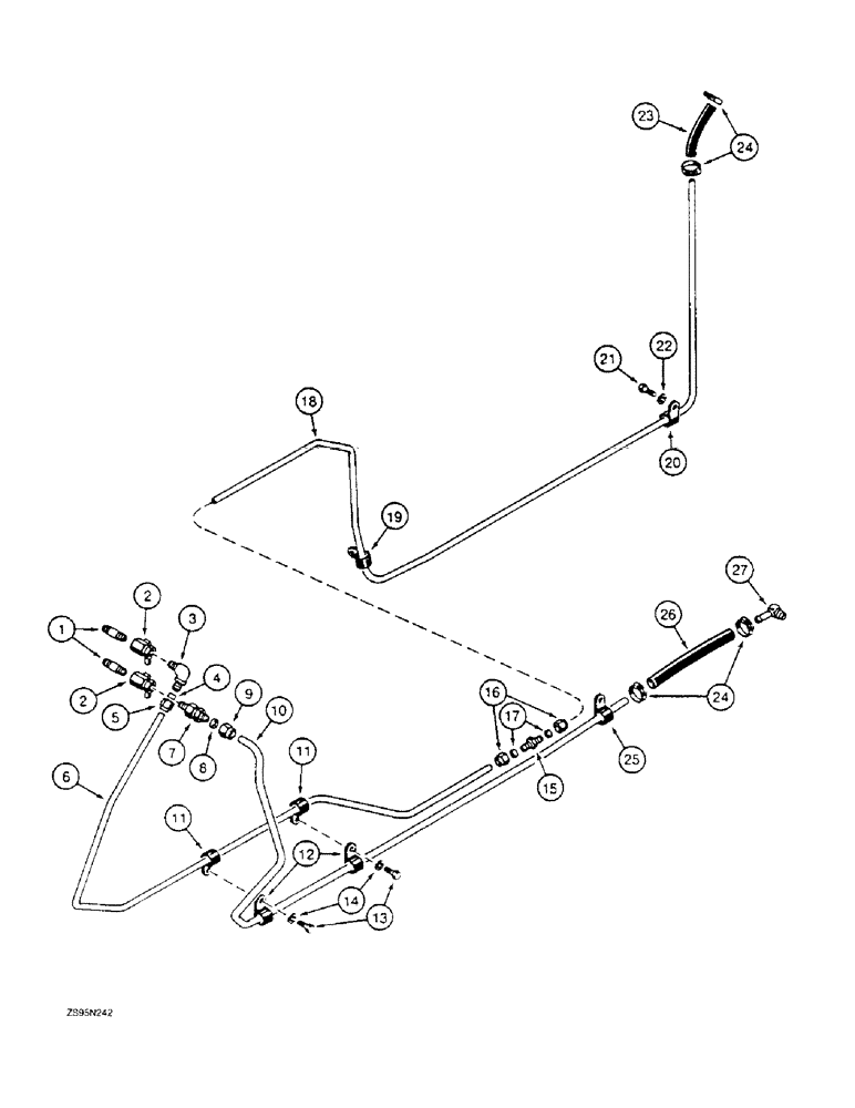 Схема запчастей Case 1150E - (3-08) - FUEL LINES, 6-830 AND 6T-830 ENGINES, ALL DOZERS EXCEPT 62" LONG TRACK & DRAWBAR MODELS (03) - FUEL SYSTEM