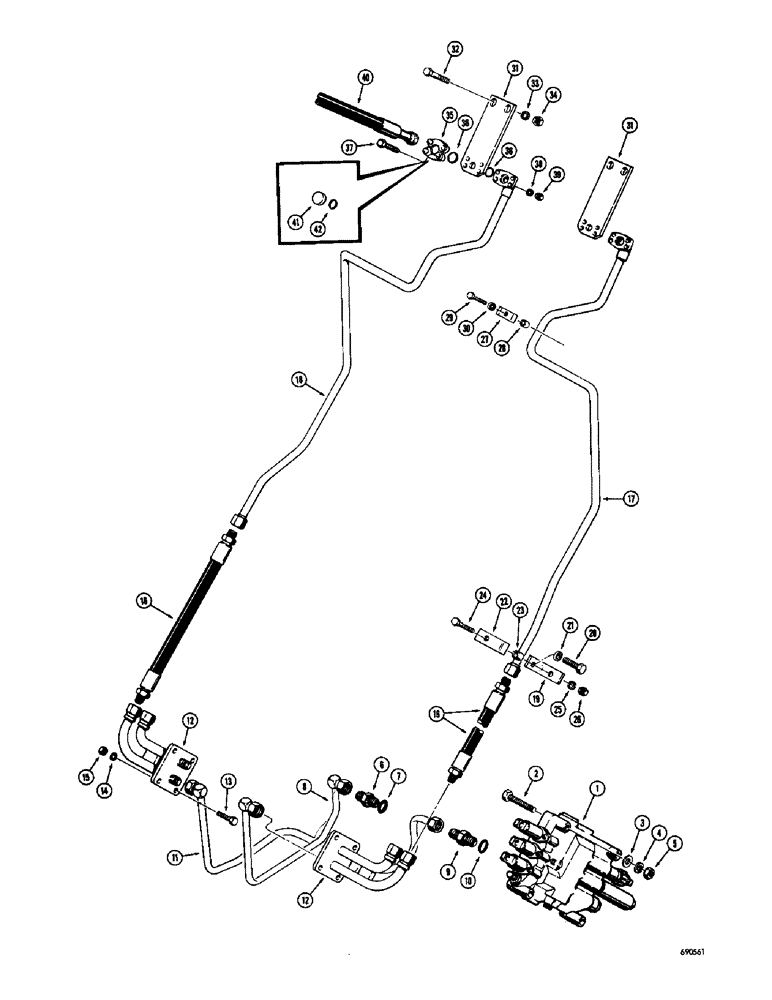 Схема запчастей Case W10C - (218) - DROTT FOUR-IN-ONE BUCKET HYDRAULICS (08) - HYDRAULICS