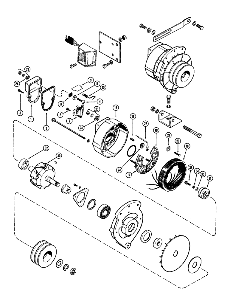 Схема запчастей Case 400C - (060) - ALTERNATOR, (336B) DIESEL ENGINE (04) - ELECTRICAL SYSTEMS