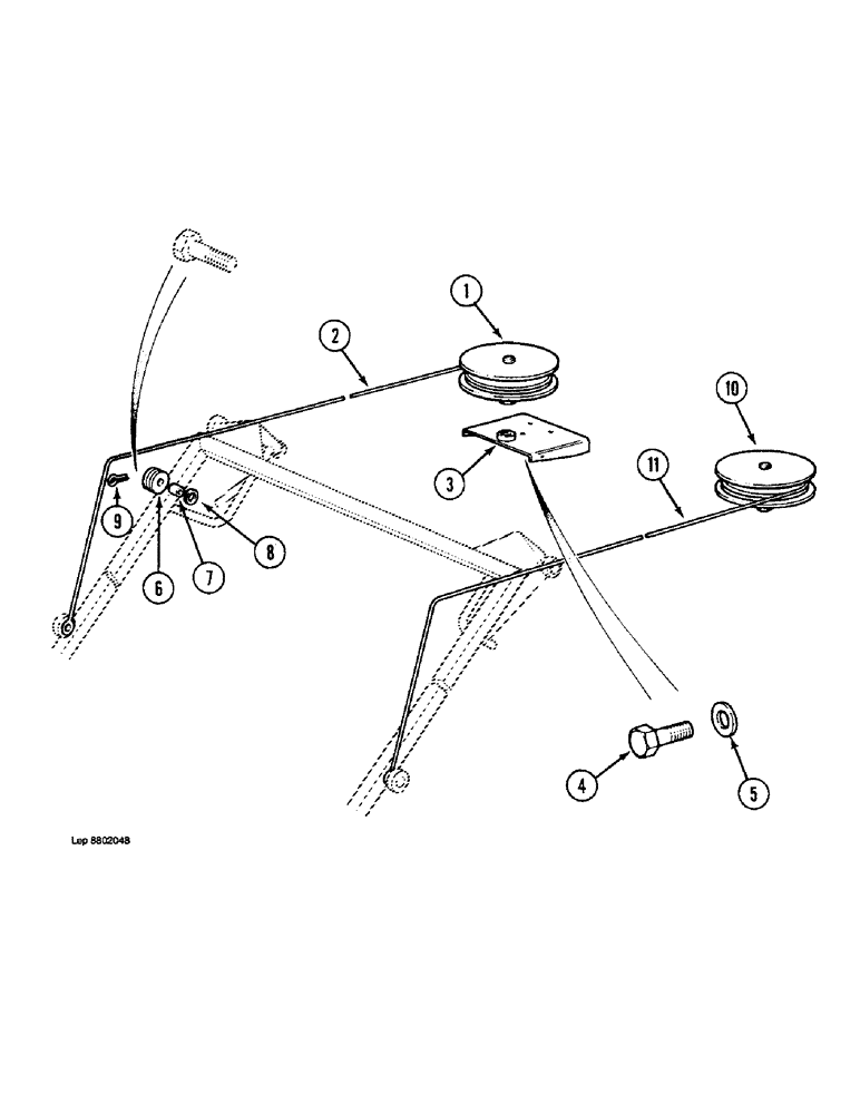 Схема запчастей Case 1088 - (9E-24) - WINDSHIELD OPENING PARTS (09) - CHASSIS/ATTACHMENTS