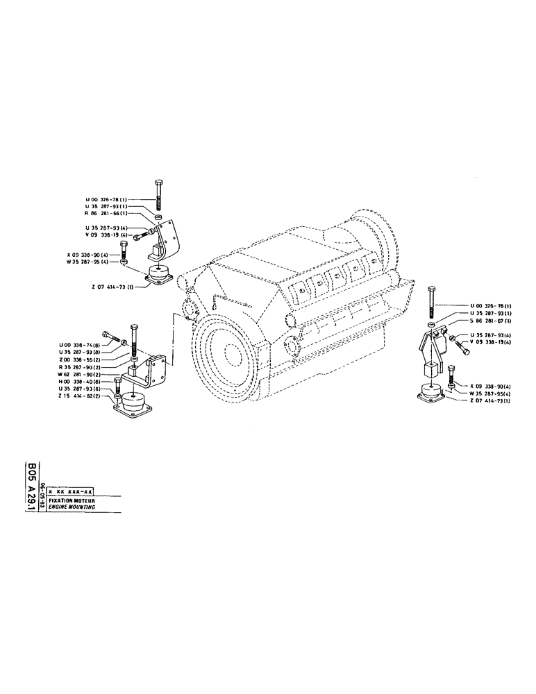Схема запчастей Case 160CKS - (040) - ENGINE MOUNTING (01) - ENGINE