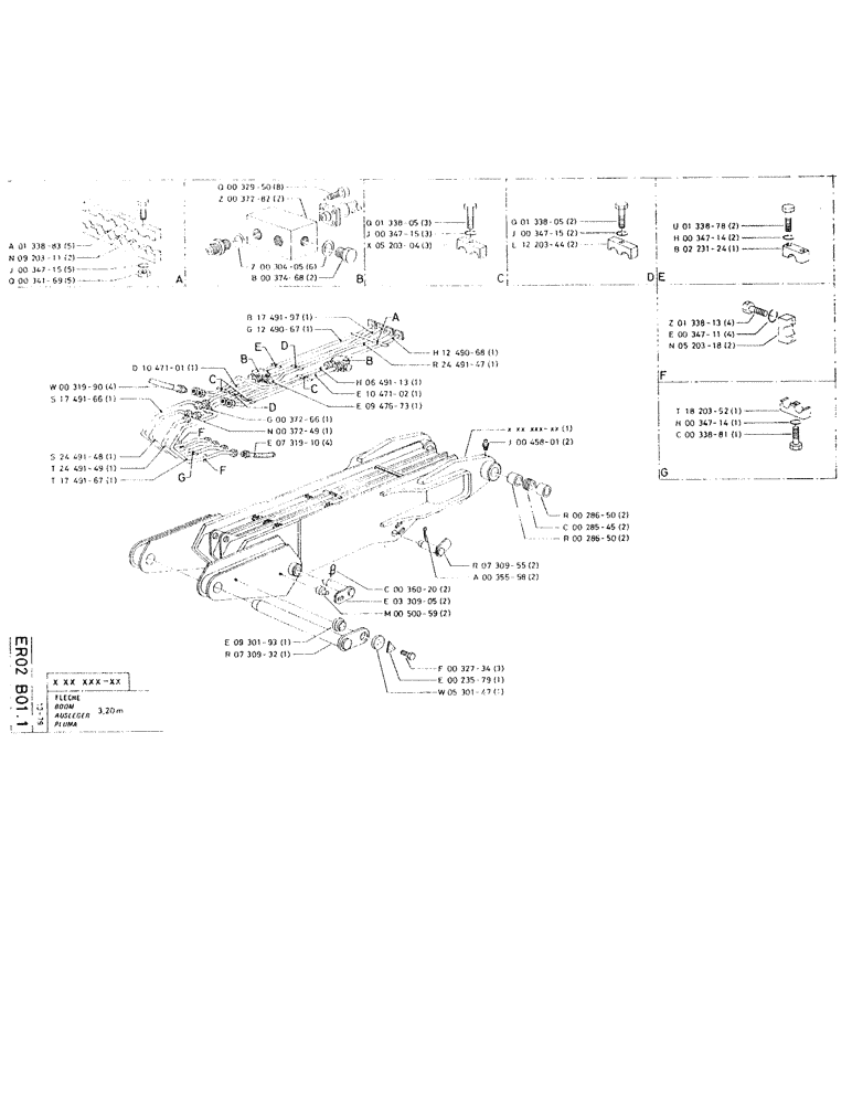 Схема запчастей Case RC200L - (108) - BOOM 