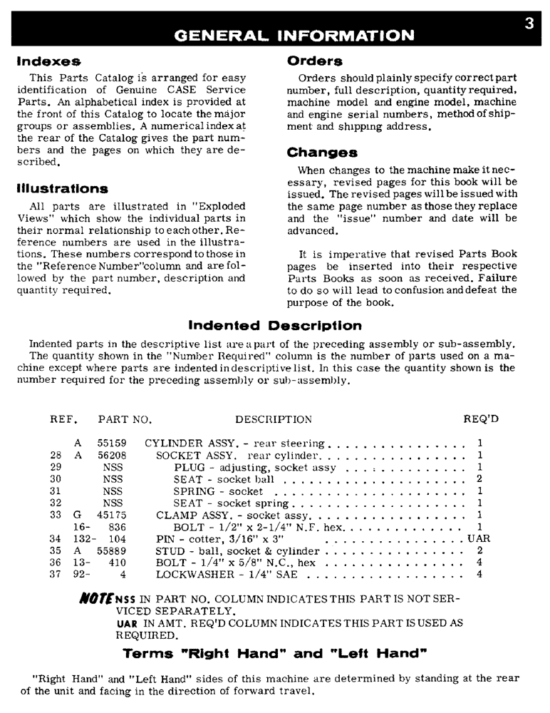 Схема запчастей Case 580 - (003) - GENERAL INFORMATION (05) - SERVICE & MAINTENANCE