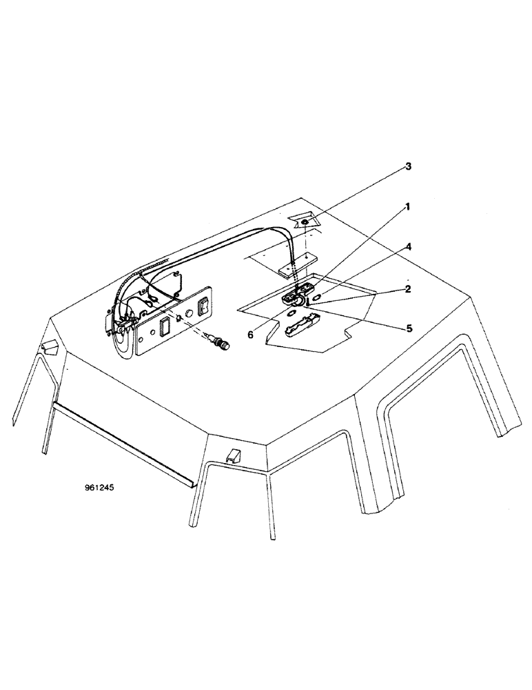Схема запчастей Case 580G - (096) - DOME LAMP STARTING FROM NO. 3.808.597 (04) - ELECTRICAL SYSTEMS