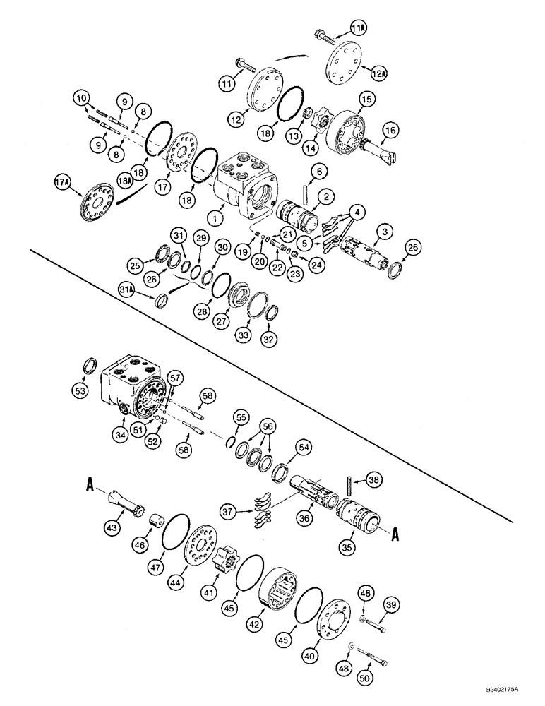 Схема запчастей Case 590 - (5-10) - STEERING CONTROL VALVE (05) - STEERING
