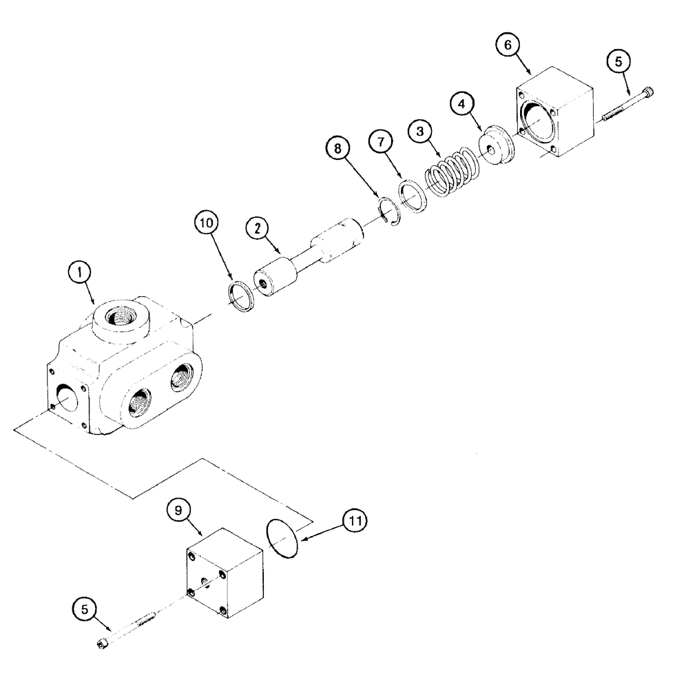 Схема запчастей Case 921B - (8-080) - RIDE CONTROL DIRECTIONAL VALVE ASSEMBLY (08) - HYDRAULICS