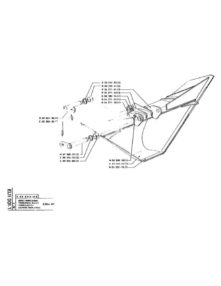 Схема запчастей Case LC80 - (132) - TRAPEZOIDAL BUCKET 