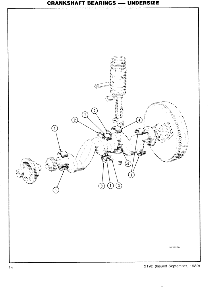 Схема запчастей Case DH7 - (14) - CRANKSHAFT BEARINGS - UNDERSIZE (10) - ENGINE