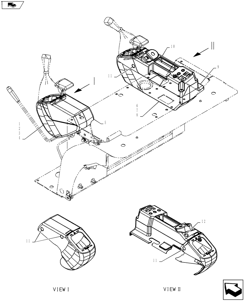 Схема запчастей Case CX55BMSR - (01-075[00]) - COVER ASSY (90) - PLATFORM, CAB, BODYWORK AND DECALS