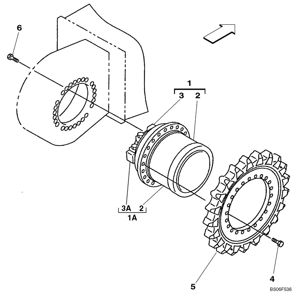 Схема запчастей Case CX460 - (06-01) - TRACK DRIVE ASSY (06) - POWER TRAIN