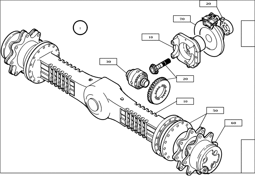 Схема запчастей Case 321D - (02.062[2988862000]) - FRONT AXLE STANDARD (25) - FRONT AXLE SYSTEM