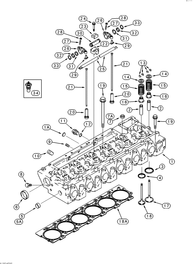 Схема запчастей Case 9040 - (2-30) - CYLINDER HEAD AND VALVE MECHANISM, 6T-830 ENGINE (02) - ENGINE