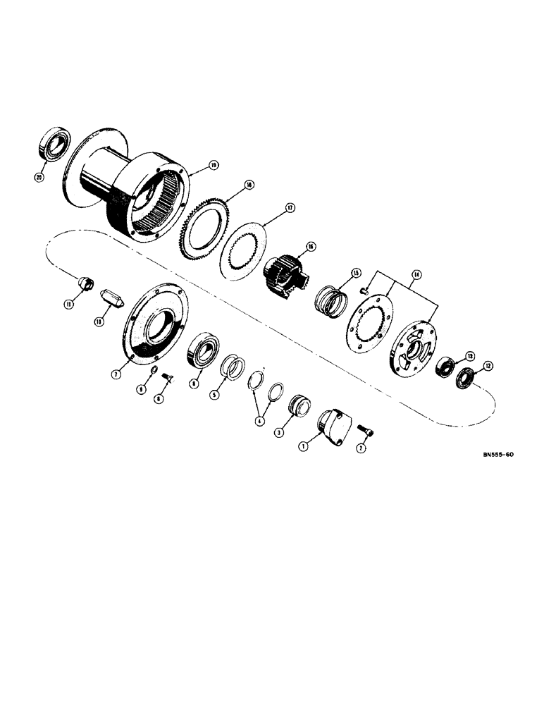 Схема запчастей Case 320 - (220) - C-12 WINCH CABLE DRUM AND CLUTCH (18) - ATTACHMENT ACCESSORIES