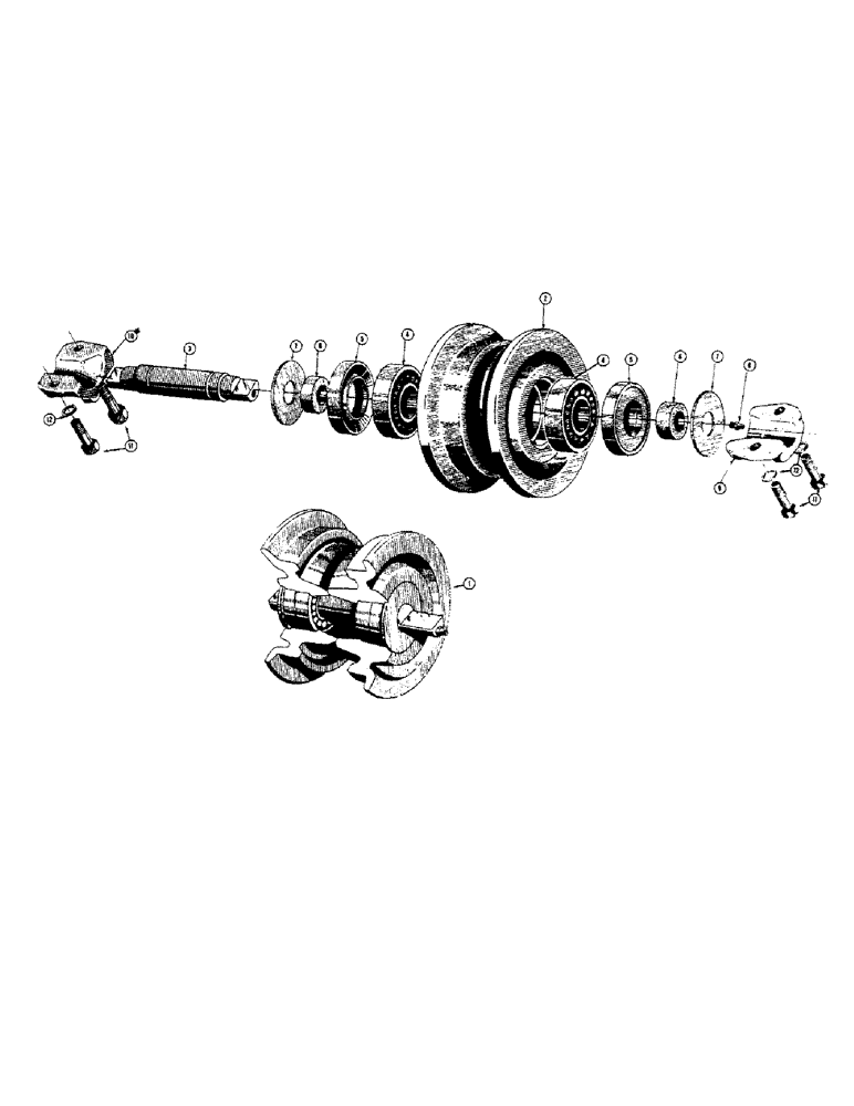 Схема запчастей Case 520 - (086) - TRACK ROLLER (04) - UNDERCARRIAGE