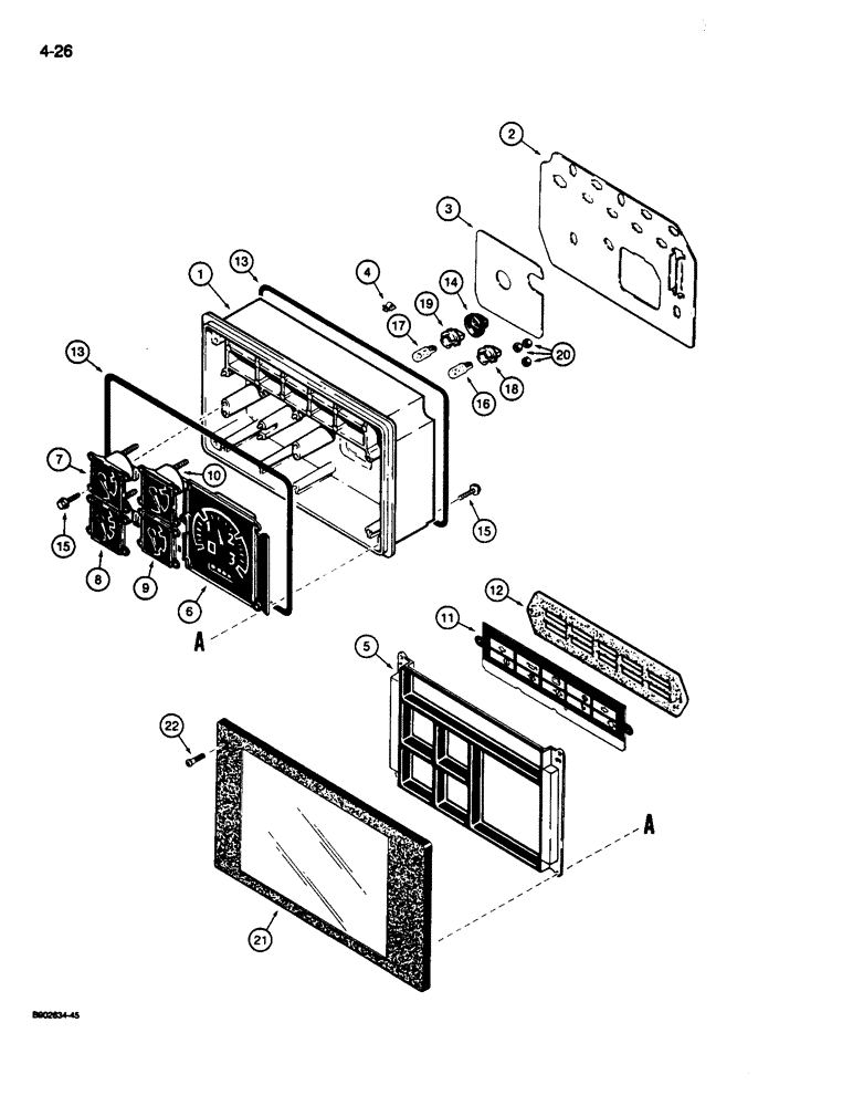 Схема запчастей Case 680L - (4-26) - INSTRUMENT CLUSTER (04) - ELECTRICAL SYSTEMS
