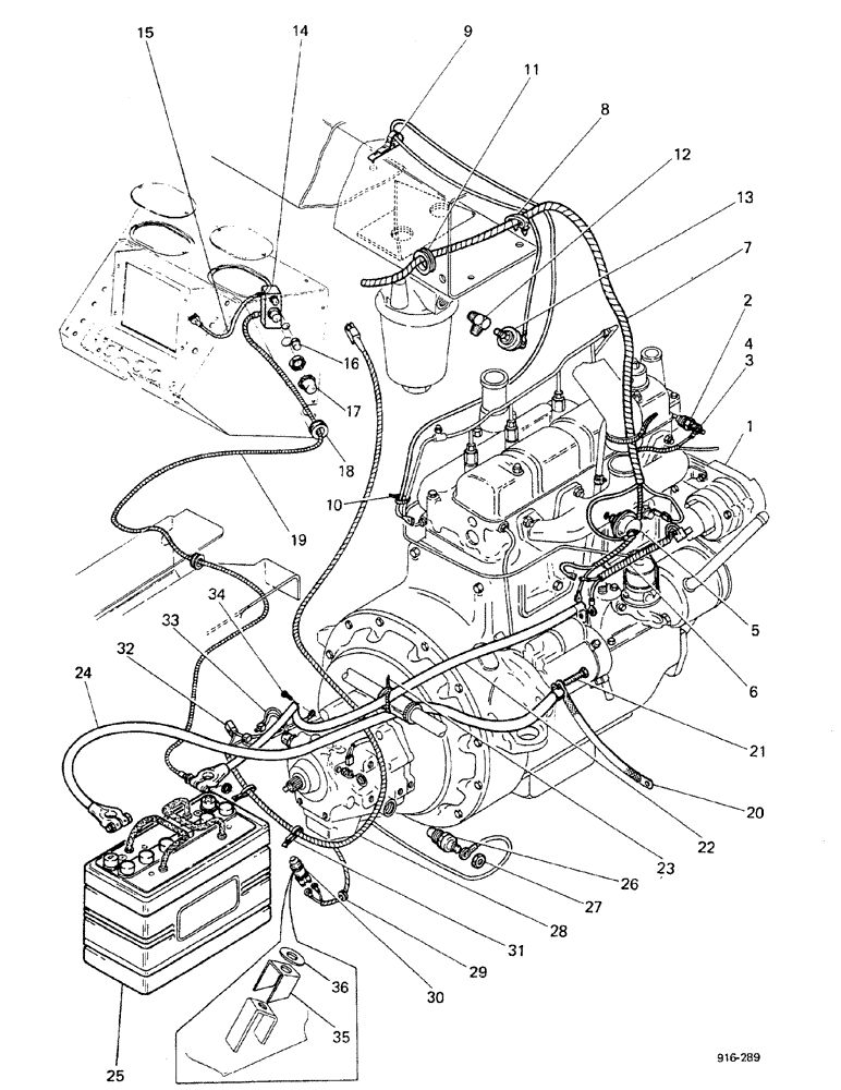 Схема запчастей Case 580F - (032) - ELECTRICAL STARTER, BATTERY AND CONNECTIONS (55) - ELECTRICAL SYSTEMS