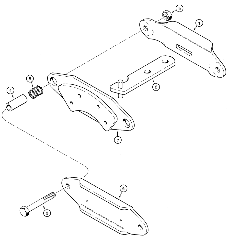 Схема запчастей Case 460 - (7-4) - DISC BRAKE CALIPER ASSEMBLY, H673926 (07) - BRAKES