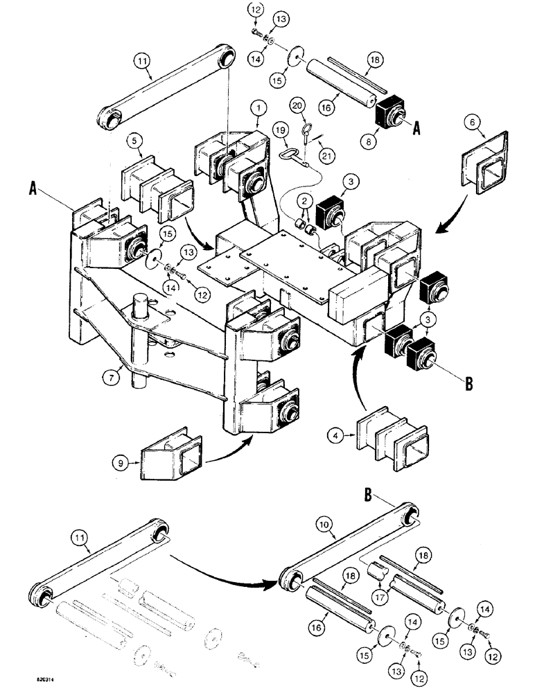 Схема запчастей Case 475 - (260) - CABLE PLOW ASSEMBLY, GEAR BOX FRAME AND PIVOT FRAME (89) - TOOLS