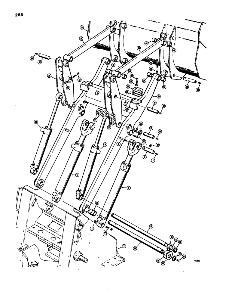 Схема запчастей Case W18 - (268) - LOADER LIFT FRAME AND RELATED PARTS (09) - CHASSIS