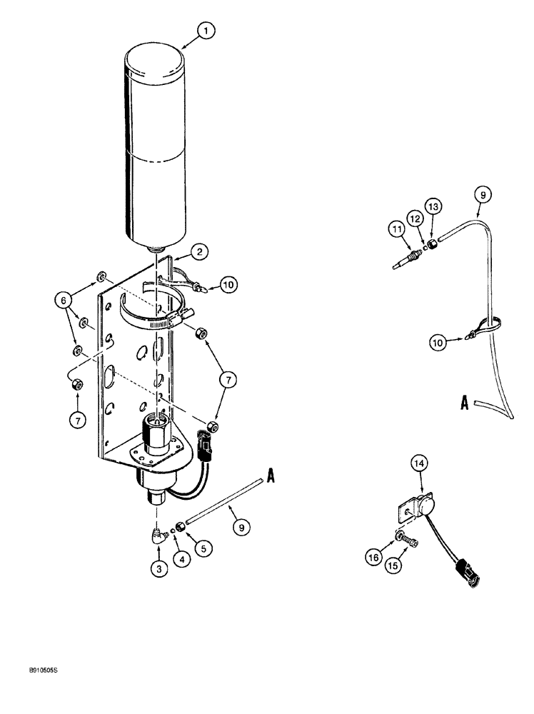 Схема запчастей Case 921 - (4-054) - COLD WEATHER STARTING SYSTEM (04) - ELECTRICAL SYSTEMS