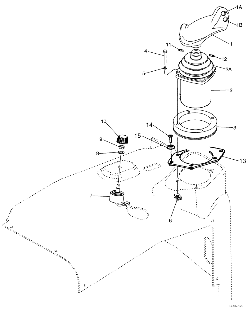 Схема запчастей Case 850L - (06-10) - CONTROLS, FORWARD AND REVERSE (06) - POWER TRAIN