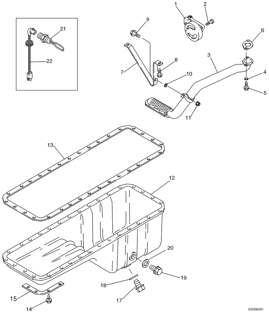 Схема запчастей Case CX330 - (02-13) - OIL PUMP AND OIL PAN (02) - ENGINE