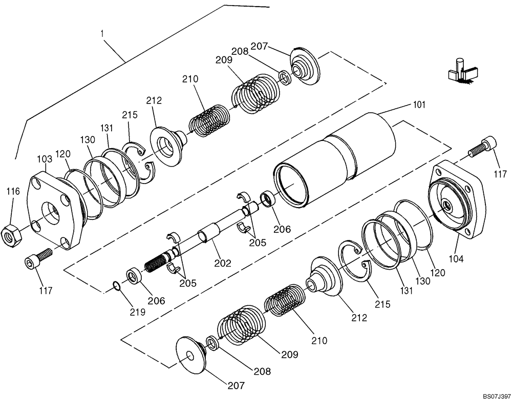 Схема запчастей Case 21D - (22.066[2812206000]) - REGULATION PUMP (35) - HYDRAULIC SYSTEMS