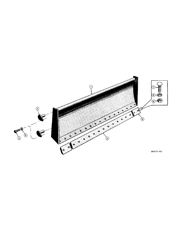 Схема запчастей Case 420C - (188) - BULL DOZER BLADE (MOUNTS ON LOADER ARMS) (05) - UPPERSTRUCTURE CHASSIS