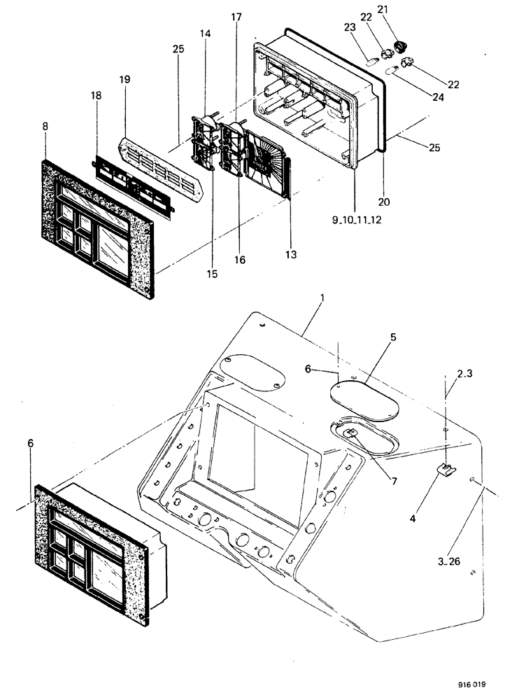Схема запчастей Case 580F - (038) - ELECTRICAL, INSTRUMENT PANEL (55) - ELECTRICAL SYSTEMS