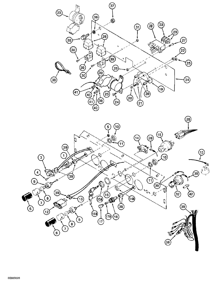 Схема запчастей Case 650G - (4-08) - INSTRUMENT PANEL WIRING (04) - ELECTRICAL SYSTEMS