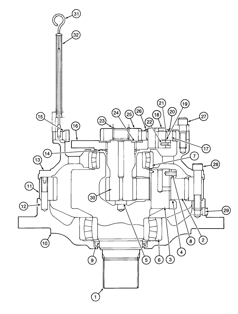 Схема запчастей Case 9040 - (8-72) - 157205A1 SWING REDUCTION GEAR ASSEMBLY (08) - HYDRAULICS