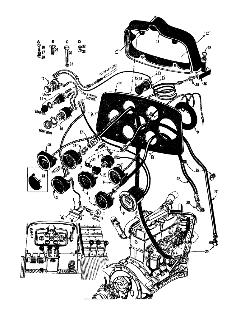 Схема запчастей Case 750 - (044) - DASH, GAUGES, SWITCHES, & INSTRUMENTS (07) - HYDRAULIC SYSTEM