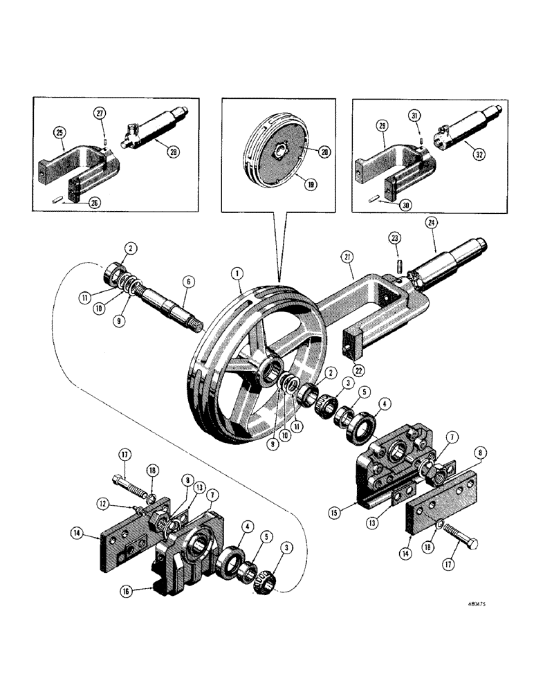 Схема запчастей Case 1000D - (174) - IDLER WHEEL AND TRACK ADJUSTER (04) - UNDERCARRIAGE