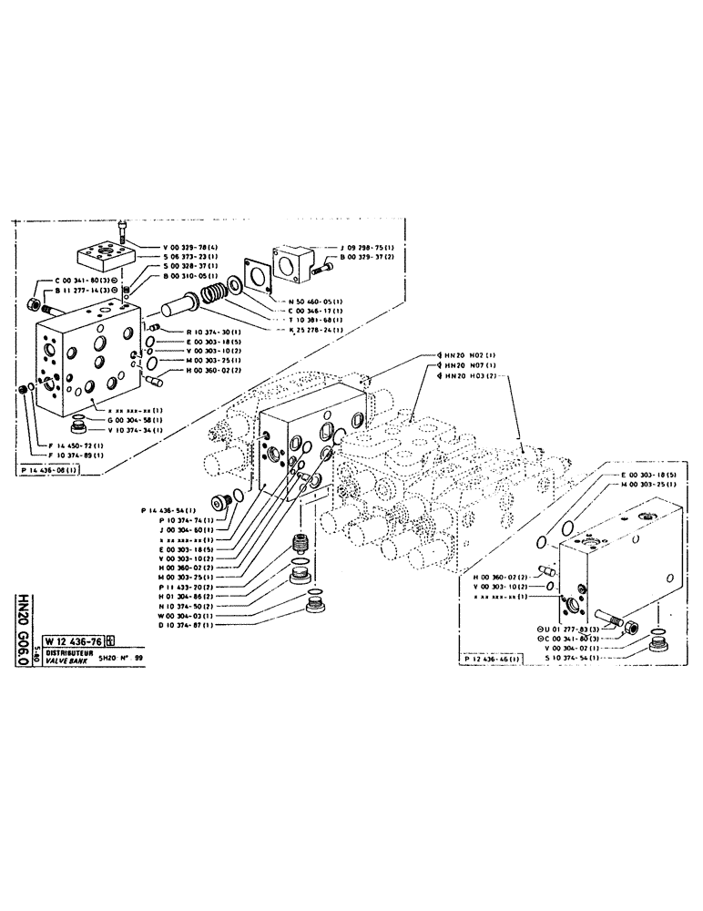 Схема запчастей Case 160CK - (213) - VALVE BANK (07) - HYDRAULIC SYSTEM