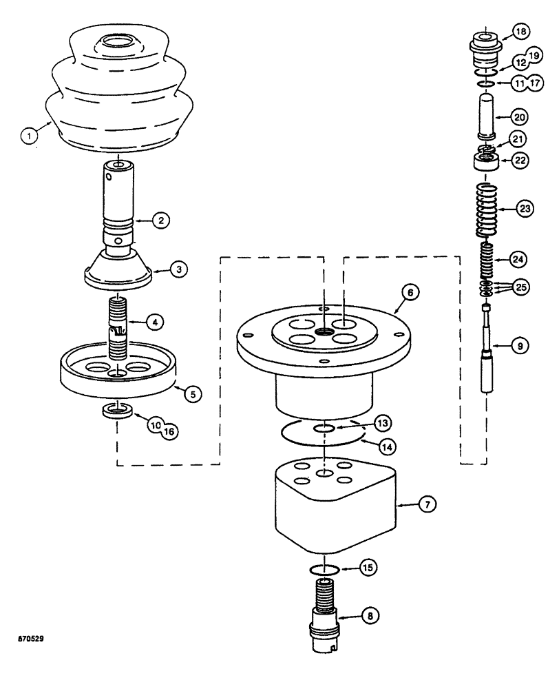 Схема запчастей Case 688 - (8-106) - HAND CONTROL VALVE - REXROTH (08) - HYDRAULICS